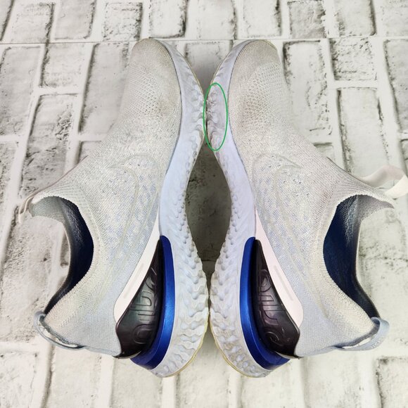 Nike Epic Phantom React Flyknit Men's Size 12 White Athletic Running Gym Sneaker - Picture 6 of 9